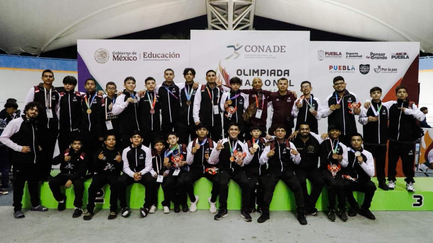 LAS LUCHAS ASOCIADAS DE SONORA ACUMULAN 14 MEDALLAS EN SU OLIMPIADA NACIONAL DE VARONES 